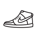 nike, shoes svg vector icon