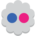 flickr, flower, media, round, social svg vector icon
