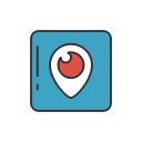 logo, periscope, social media, videos svg vector icon
