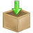 box,download,arrow,descending,fall,decrease,down,descend icon