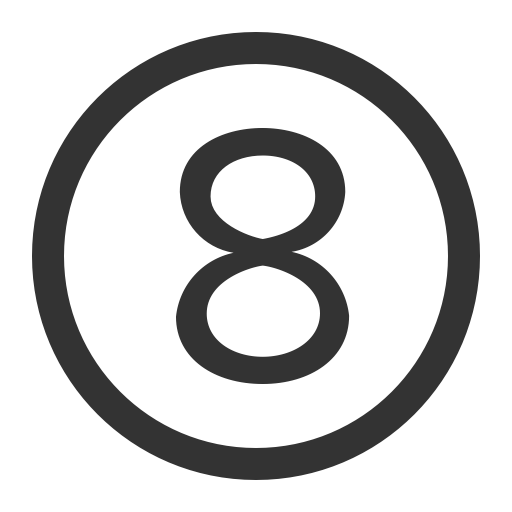 Digital Num8 Linear svg vector icon
