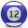 ball, pool, purple, twelwe icon