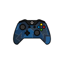 blue, controller, force, gamer, xbox one svg vector icon