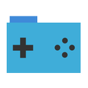 blue, folder, game, gaming icon