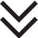 arrow, double, down svg vector icon