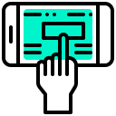 click, hand, smartphone, tablet, technology svg vector icon