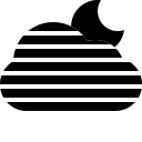 cloud, fog, moon svg vector icon