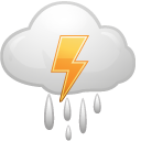 cloud, lightning, weather icon