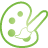 basic, color, green, palette icon