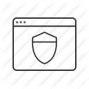 browser, firewall, network, protection, security, web, website icon