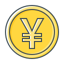 coin, currency, rmb, valuta, yuan svg vector icon