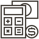 accounting, calculator, cash, currency, dollar, finance, money svg vector icon