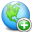 add, globe icon