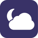 cloudy, night, partly, partlycloudy, weather svg vector icon