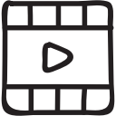 cinema, film, media, movie, reel, video, videoreel svg vector icon