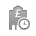 bank,pound,clock icon
