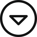 arrow, arrow circle, circle, down, drop, stroke arrow svg vector icon