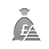money,bag,pound,pyramid icon