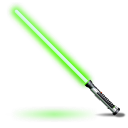 green, light saber, star wars icon