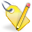 edit, tag, yellow icon