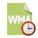 file,format,wma,clock icon