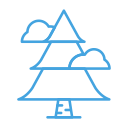 christmas, cloud, forest, plant, tree, winter svg vector icon