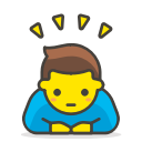 1, bowing, man svg vector icon