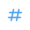 hashtag, number sign, tag, twitter svg vector icon