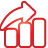 bar, basic, chart, red, up icon