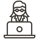 accounting, business, finance, marketing, notebook, woman svg vector icon