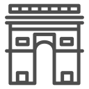 arc, france, paris, sight, travelling, trip, triumf svg vector icon