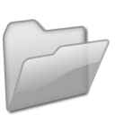 open,folder,grey icon