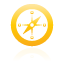 compass, yellow icon