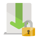 download,lock icon