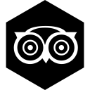 advisor, hexagon, media, social, trip svg vector icon