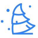 christmas, newyear, snow, tree svg vector icon