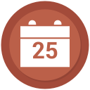 calendar, christmas, day, december svg vector icon