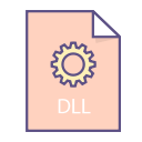 dll, documents, file, files, format svg vector icon