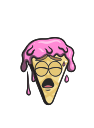 cartoon, cone, cream, emoji, ice svg vector icon