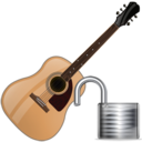 guitar,unlock,instrument icon