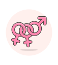 bisexual, sign svg vector icon