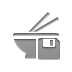chopsticks,bowl,diskette icon