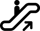 escalator, up svg vector icon