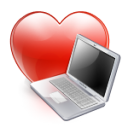 love,computer,valentine icon