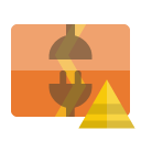 disconnect,vertical,pyramid icon