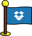 dropbox, flag, media, networking, social svg vector icon