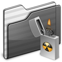 burnable,folder,black icon