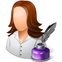 female, writer icon
