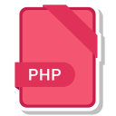 extension, file, format, paper, php svg vector icon