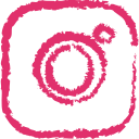 drawn, grunge, instagram, line, media, social svg vector icon